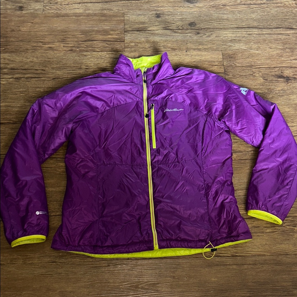 Vintage Eddie Bauer Yellow and Purple Reversible Jacket